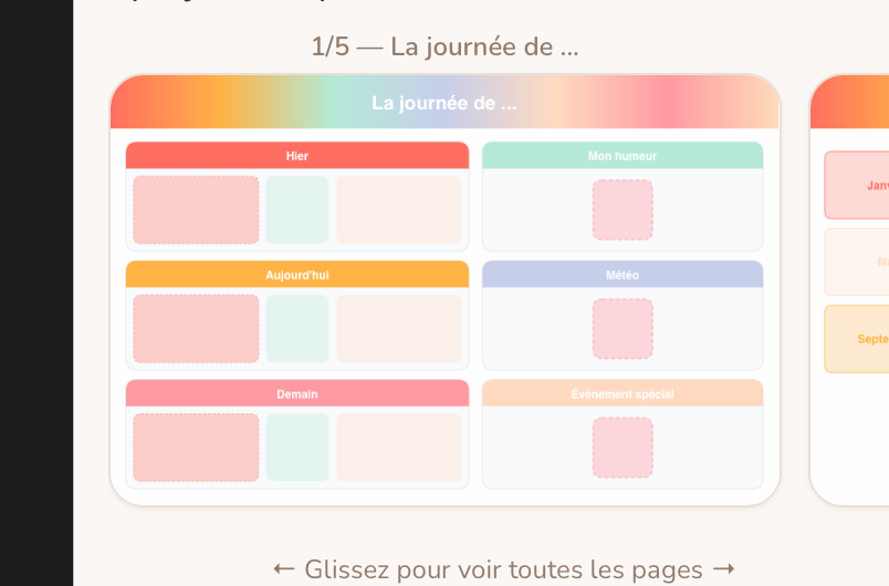 La Journée de... - Tableau Personnalisé