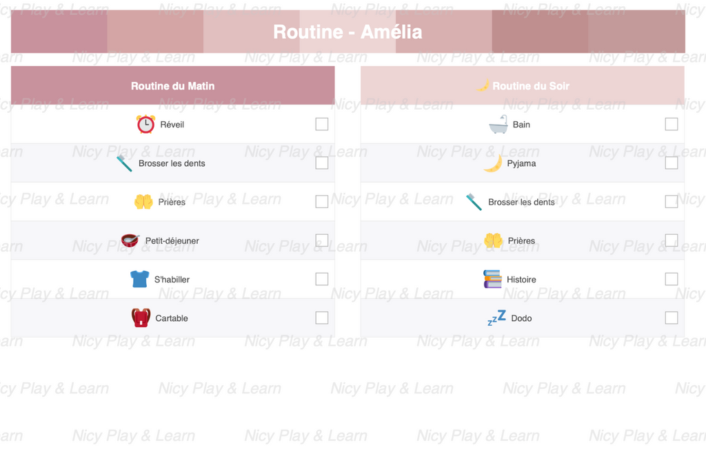 Routine Personnalisé