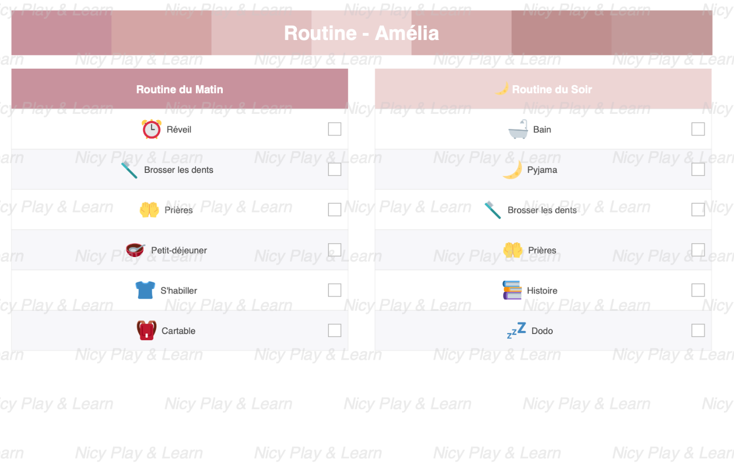 Routine Personnalisé