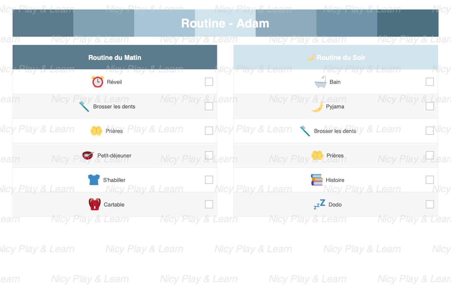 Routine Personnalisé