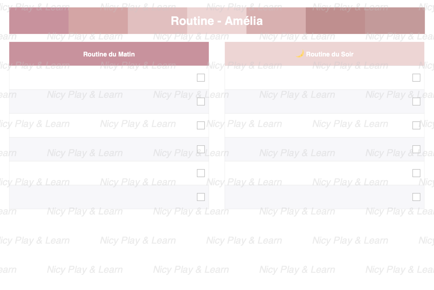 Routine Personnalisé